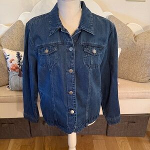 Coldwater Creek Ladies Dark Blue Denim Jacket